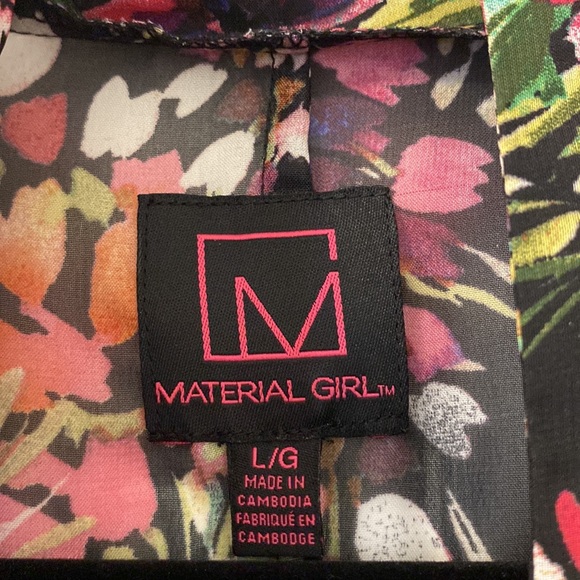 MATERIAL GIRL floral sheer blazer SZ L - Picture 7 of 10